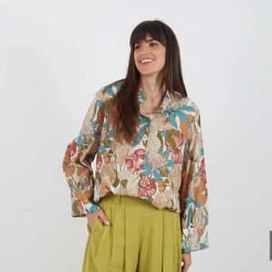 Momoni Franklin Floral Print Blouse